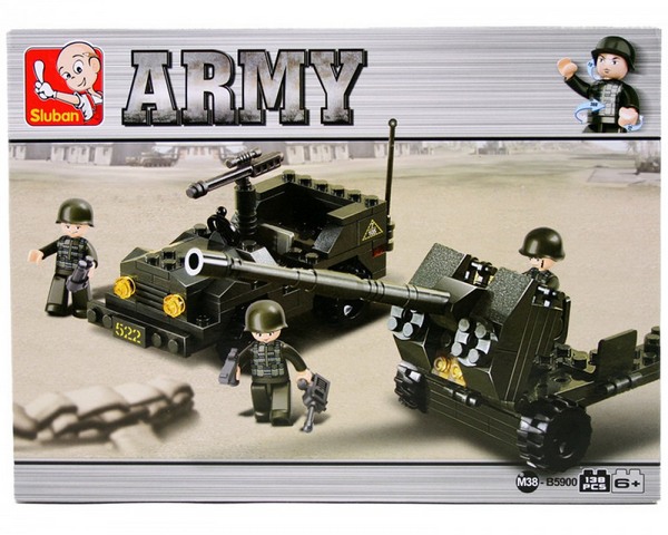 Sluban Army M38-B5900 Jeeppi ja Tykki, 138 palikkaa, 3 hahmoa Sluban Army M38-B5900 Jeeppi ja Tykki, 138 palikkaa, 3 hahmoa